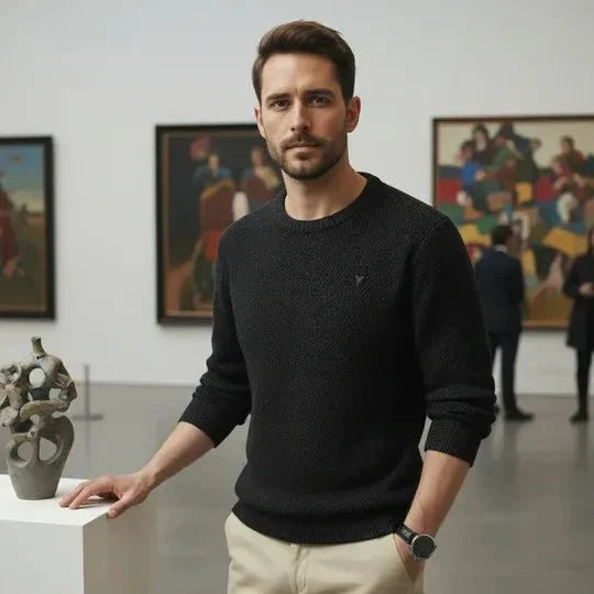 Jackson | Textured Knit Crewneck Sweater