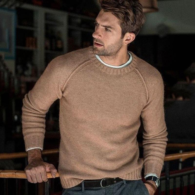 Liam | Men’s Solid Color Crewneck Sweater