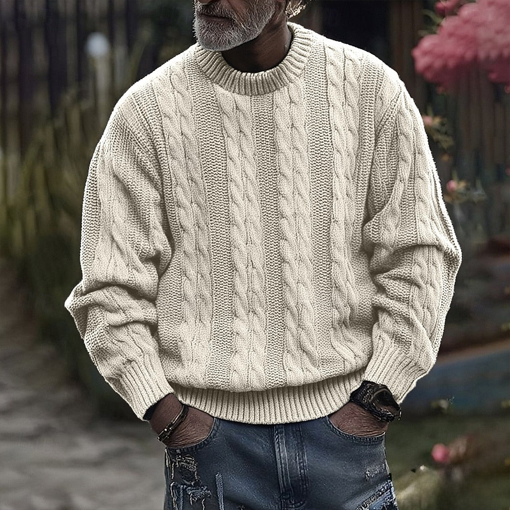 Landon | Men’s Ribbed Knit Crewneck Sweater
