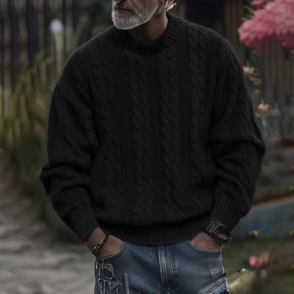 Landon | Men’s Ribbed Knit Crewneck Sweater