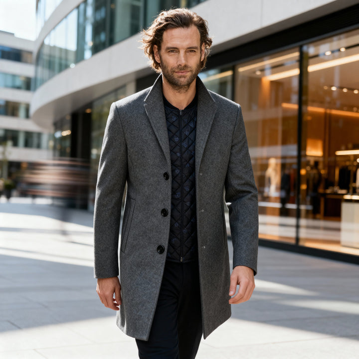 George | Men's Quilted Single-Breasted Coat