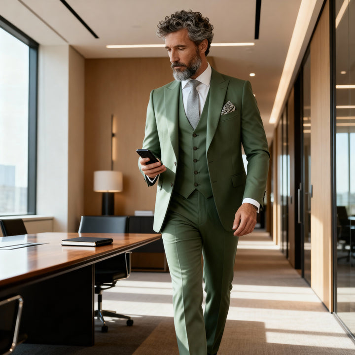 Liam | Sage Green Slim Fit Suit