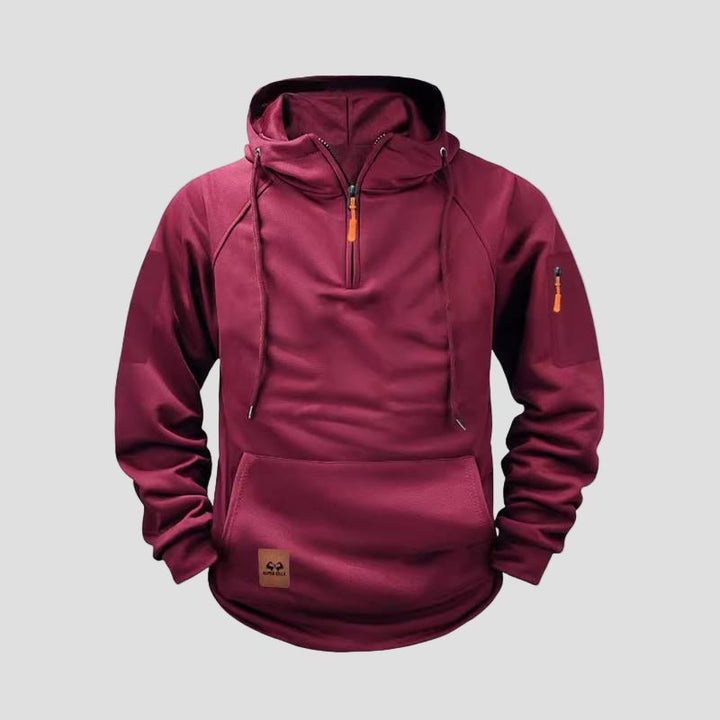 Rhett | Solid Zip-Up Raglan Sleeve Sweatshirt