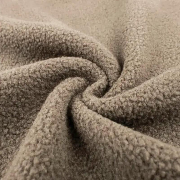 Declan | Colorblock Suede and Polar Fleece Lapel Mid-Length Coat