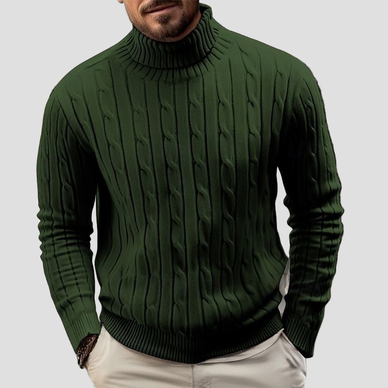 Brian | Cable Knit Turtleneck Sweater