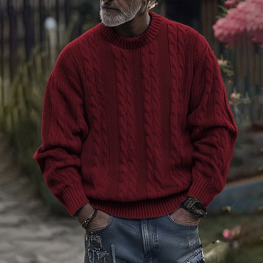 Landon | Men’s Ribbed Knit Crewneck Sweater