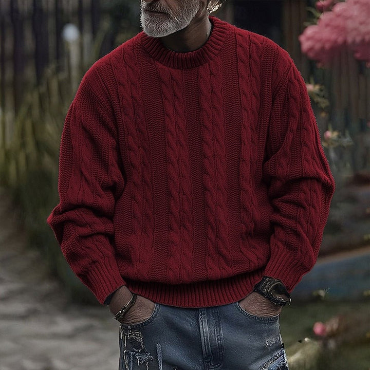 Landon | Men’s Ribbed Knit Crewneck Sweater