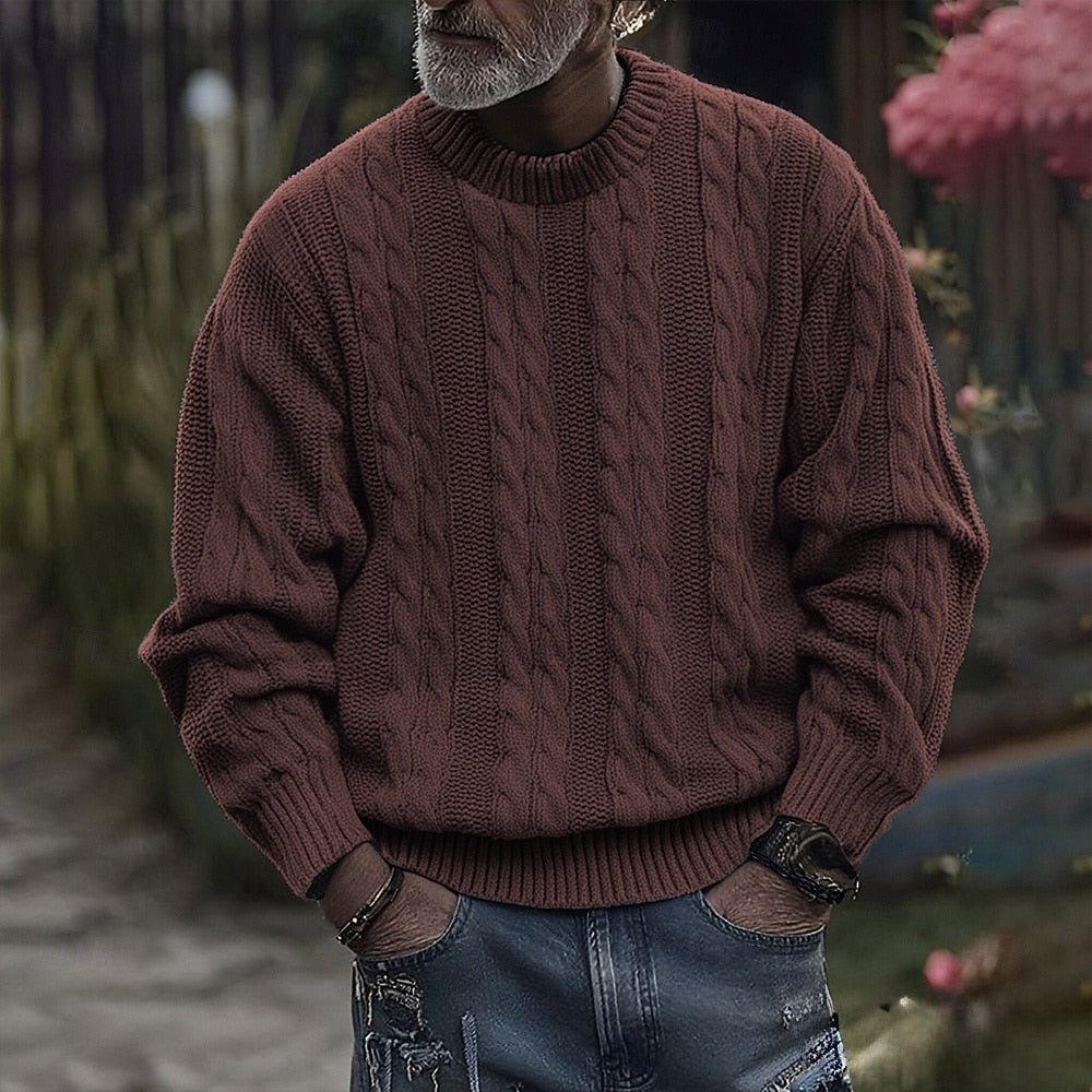 Landon | Men’s Ribbed Knit Crewneck Sweater