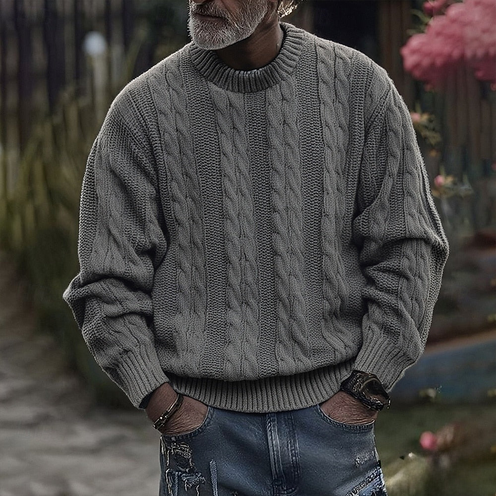 Landon | Men’s Ribbed Knit Crewneck Sweater