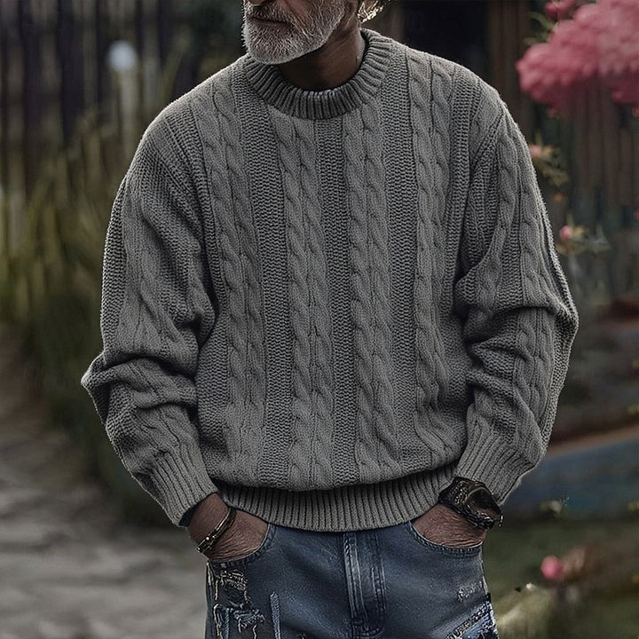 Landon | Men’s Ribbed Knit Crewneck Sweater